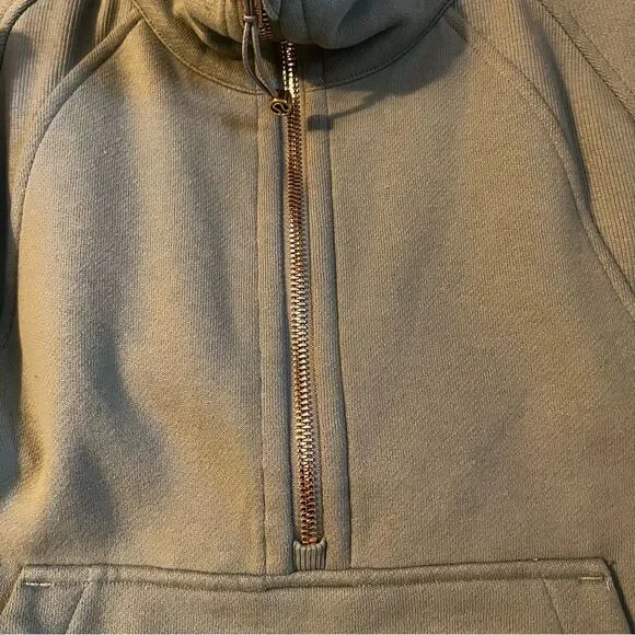 Lululemon oversized scuba half zip palm court and gold zipper xs/s - Picture 3 of 4